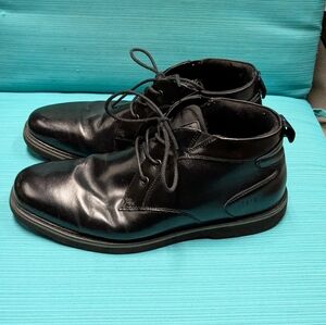 Men's Nunn Bush Black Leather Lace-Up Ankle Boots